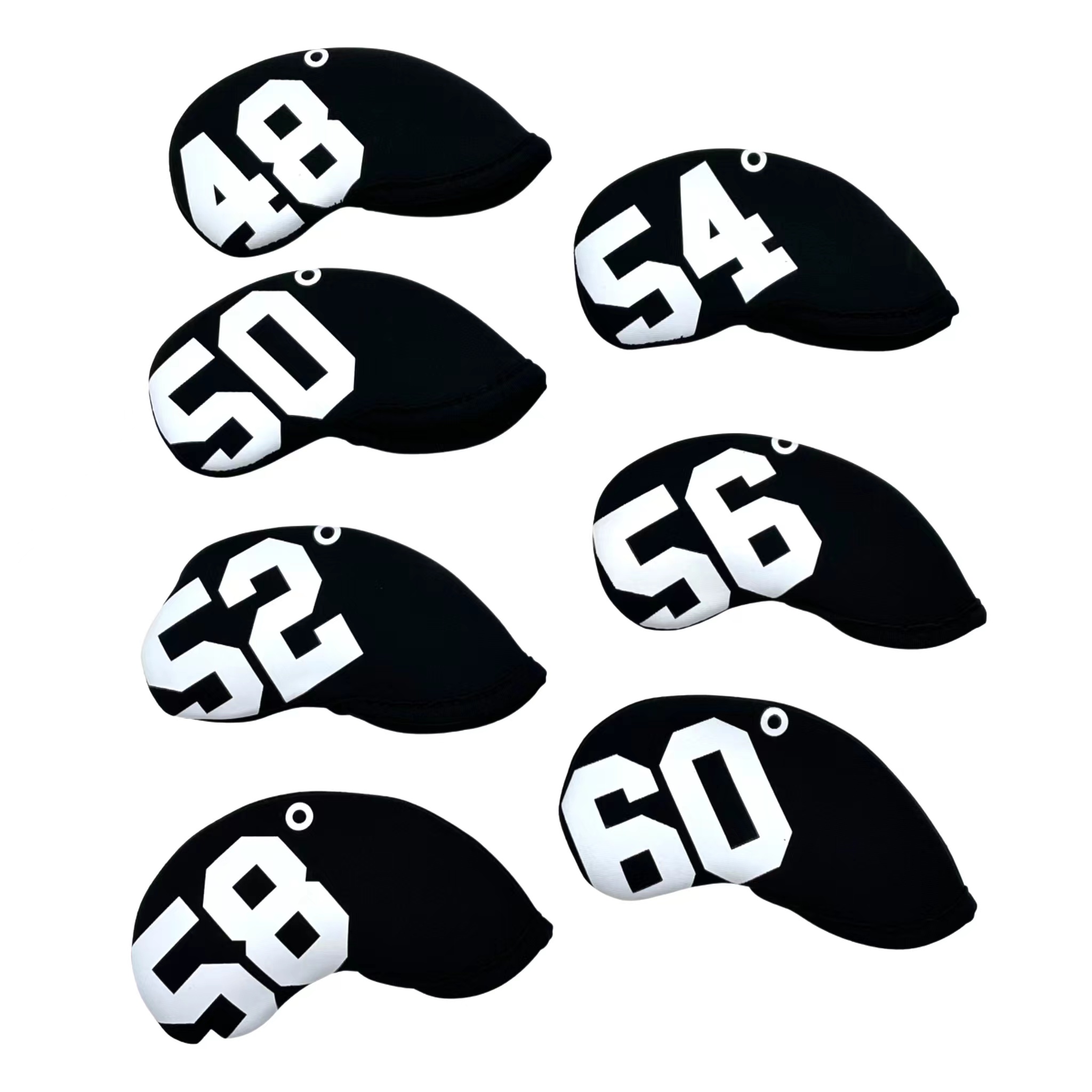 1 peça capa de cabeça de taco de golfe cunha de areia simples 48 °   - 60 °   Impressão ferros cobre protetor golfe ferro cabeça headcover acessórios de golfe