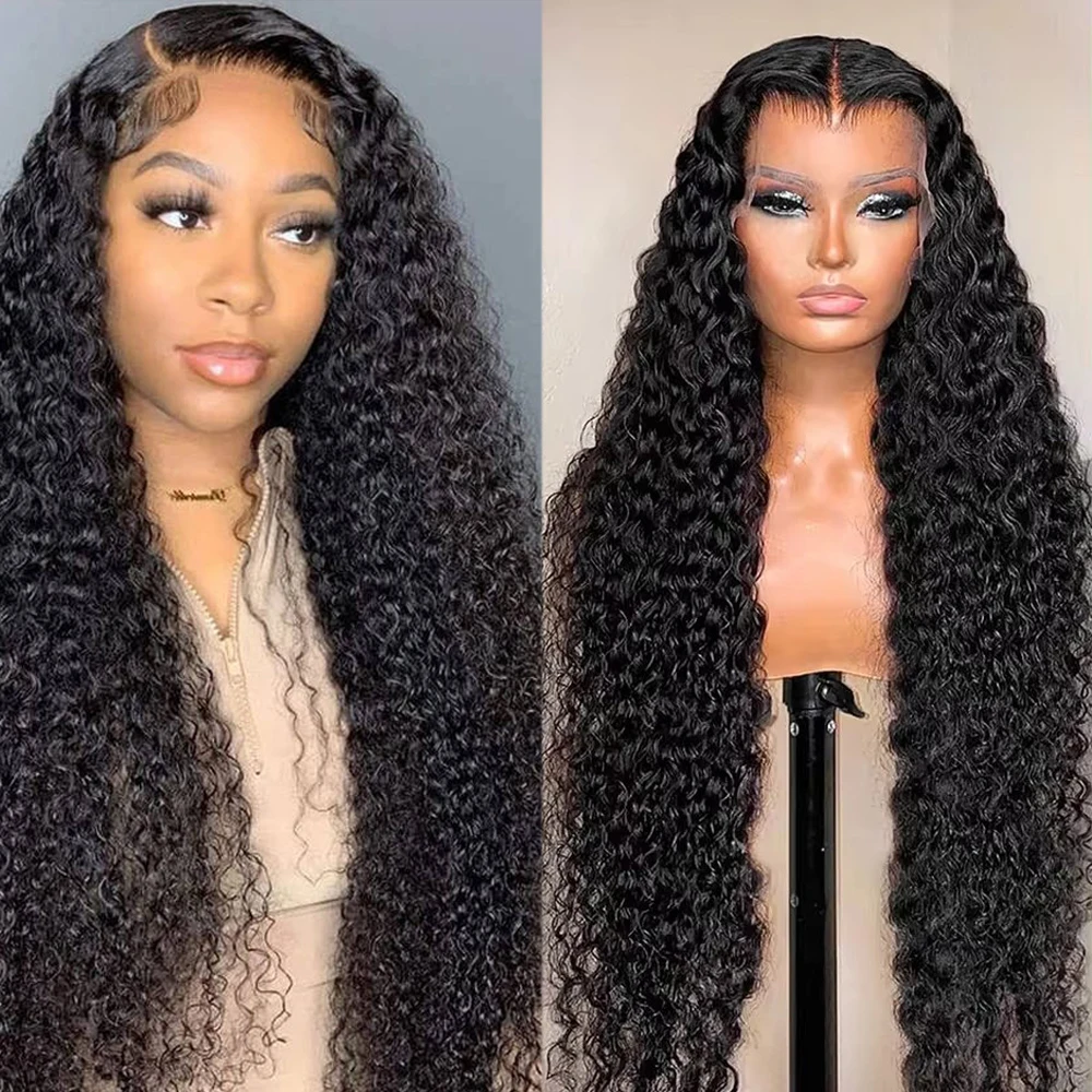 Transparent Lace Frontal Wig Deep Wave Frontal Wig Human Hair Lace Front Wig 13x4 13x6 Curly Human Hair Wigs 4x4 Closure Wigs