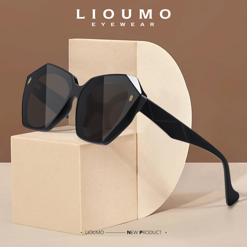 LIOUMO Marca de Luxo Design Óculos de Sol Para Mulheres Polarizadas Moda Senhoras Gradiente Óculos Anti-reflexo Óculos de Condução zonnebril