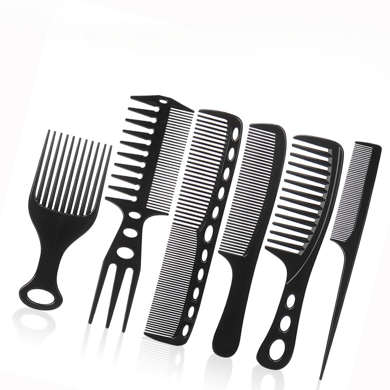 6 stks/set Professionele Haar Knippen Kam Haar Knippen Kam Hoge Kwaliteit Dikker Kapper Salon Haar Stijl Kam Kappers Haarborstel