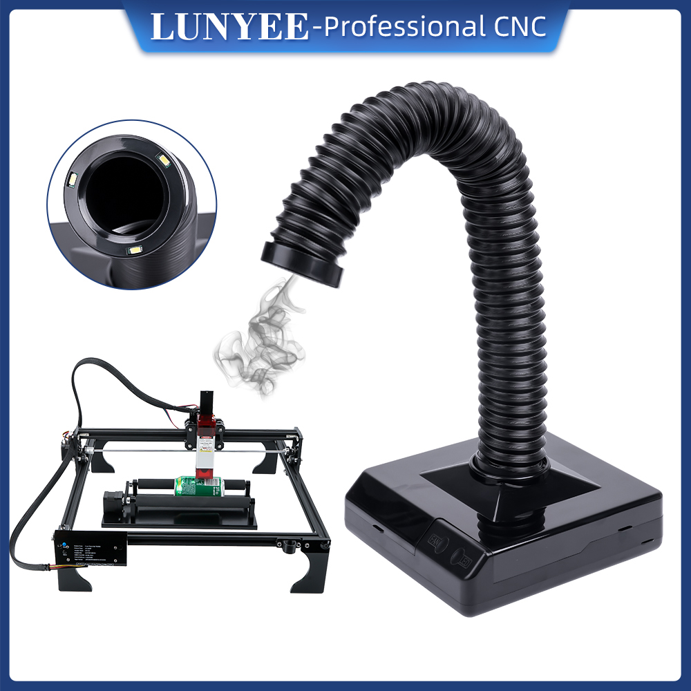 Filtro absorbente de humo láser, Extractor de humos de soldadura de Metal, purificador de humo para grabador/corte láser, quema de madera, impresora 3D