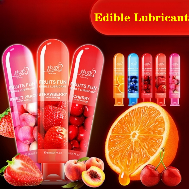 Lubricante comestible con sabor a fresa, lubricante sexual a base de agua, lubricante para sexo Oral, masturbación sexual Anal, Gel para orgasmo vaginal