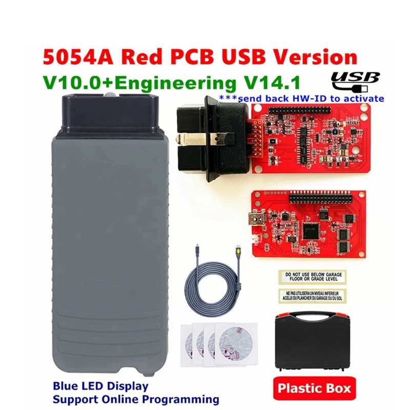 Display LED biru tipe baru 5054A versi USB PCB merah V10.0 & teknik V14.1 ID pemrograman Online Aktifkan 5054 OKI