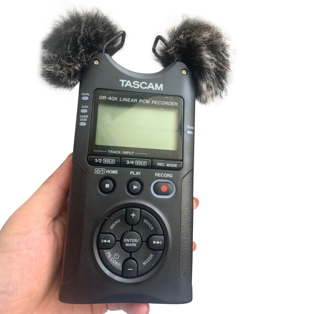 Penutup Sarung Penutup Angin Spons Dalam Ruangan Kaca Depan Mikrofon Berbulu Luar Ruangan Kucing Mati untuk Tascam DR40 Dr40X DR07 DR07X X8 Kaca Depan Busa