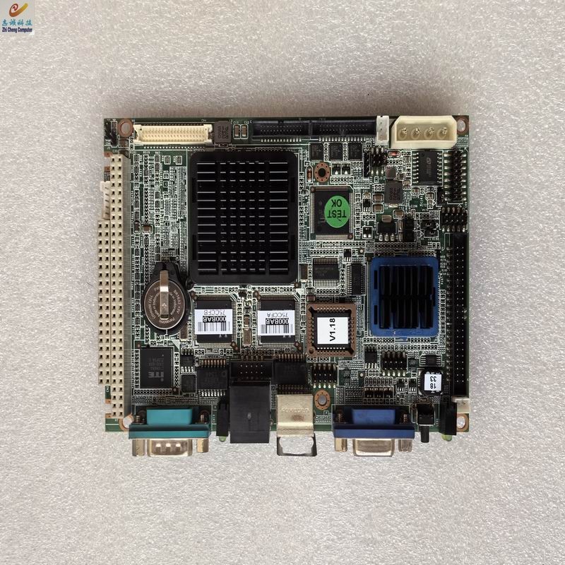 Placa-mãe incorporada PCM-9375F de segunda mão PCM-9375 REV: A1 com placa-mãe de controle industrial de memória