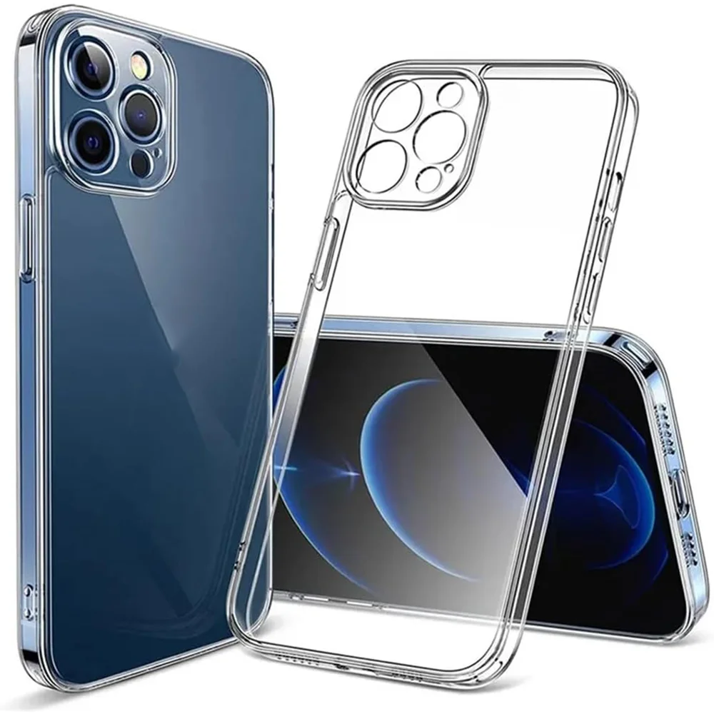 超薄型クリア透明ソフト TPU ケース iPhone 16 プロマックス 15 14 13 12 11 プロプラス ProMax ミニクリアバックカバー電話ケース