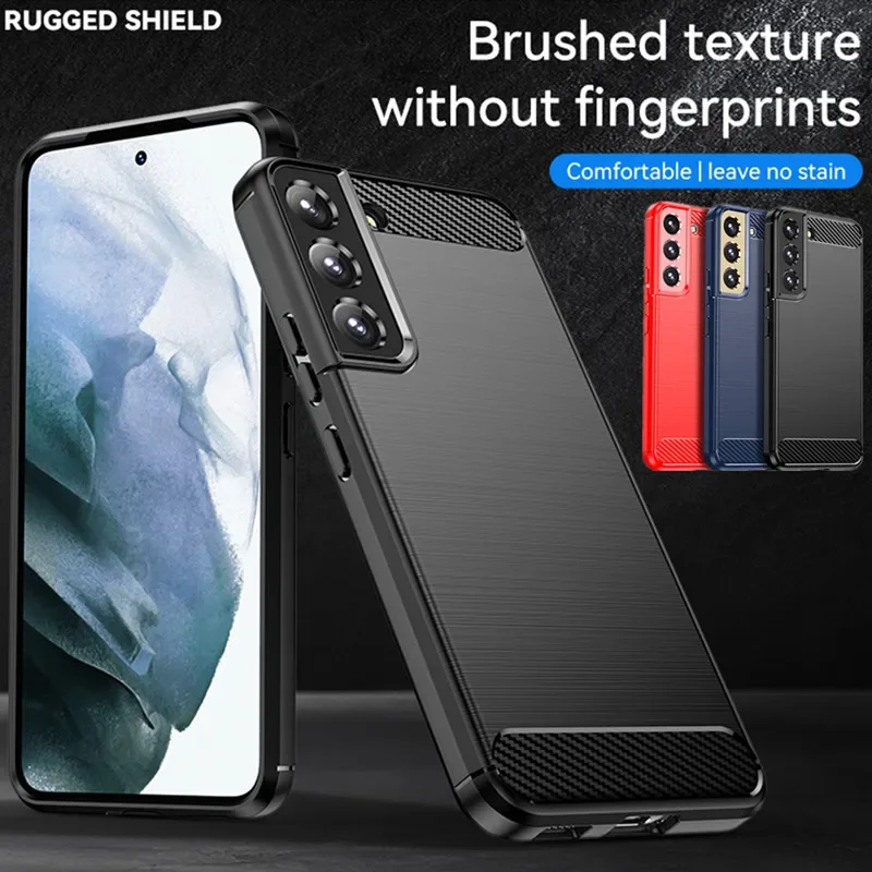 Carbonfaser-Textur TPU Hülle für Samsung Galaxy S26 S25 S24 S23 Ultra S22 Plus S21 FE S20 S10 Stoßfeste Schutzhülle Funda