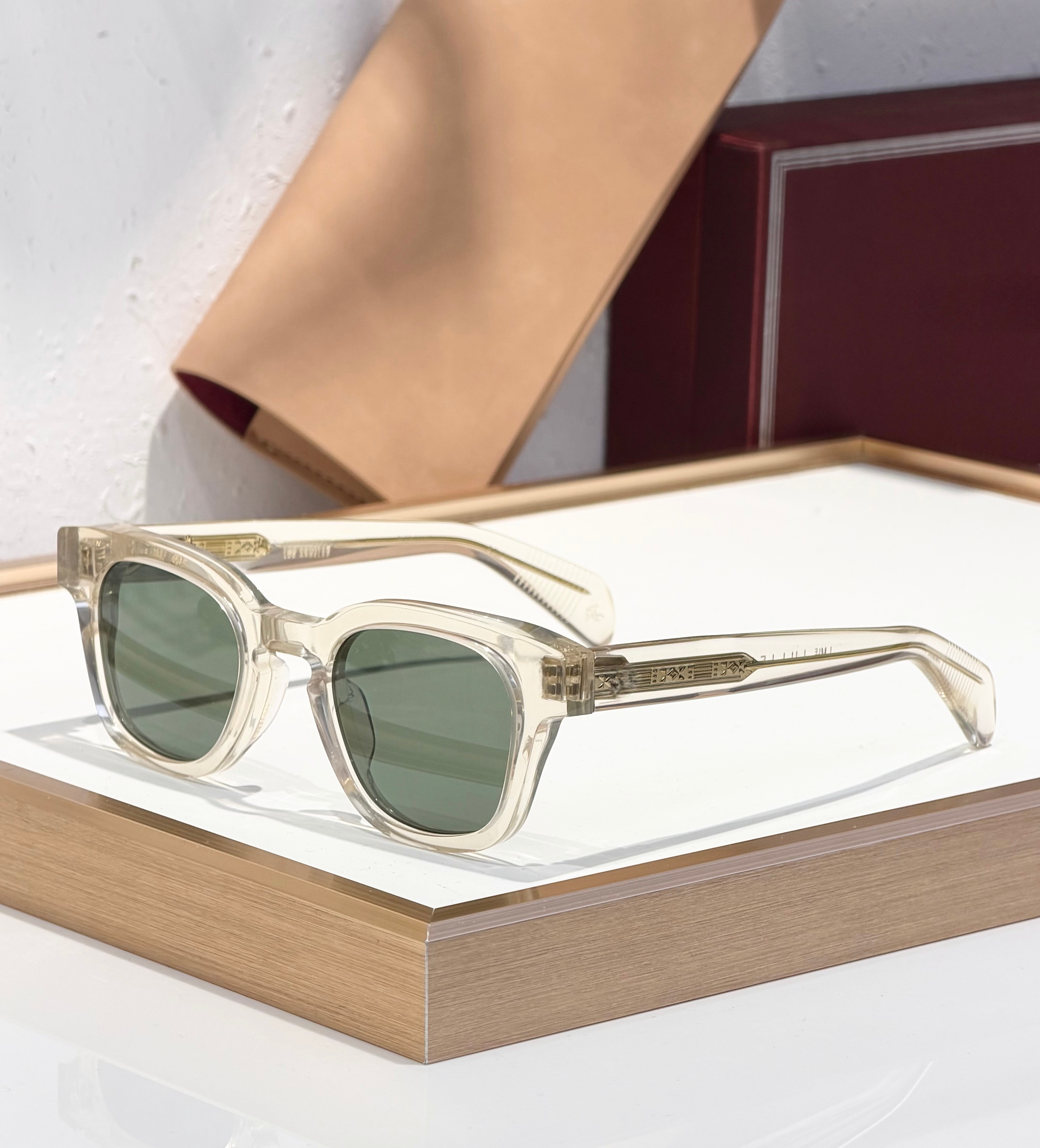 Okulary przeciwsłoneczne 2026 New Julien Handmade, wysokiej jakości, grube oprawki z włókna octanowego, idealne na wakacje i podróże.
