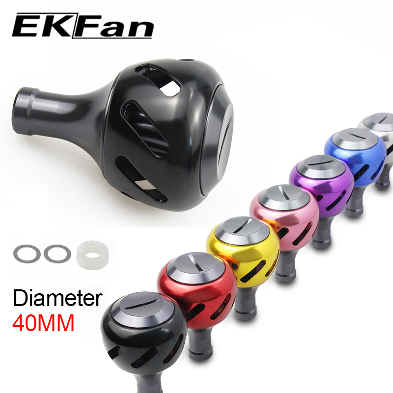 EKfan Aluminum Alloy Fishing Handle Knob Fishing Rocker DIY Tool Parts Fishing Handle Knob Size 30/35/38mm