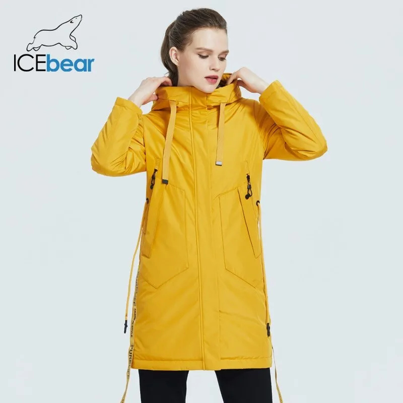 ICEbear-chaqueta con capucha para mujer, abrigo informal, parka de calidad, ropa de marca, GWC20035I, otoño, 2023
