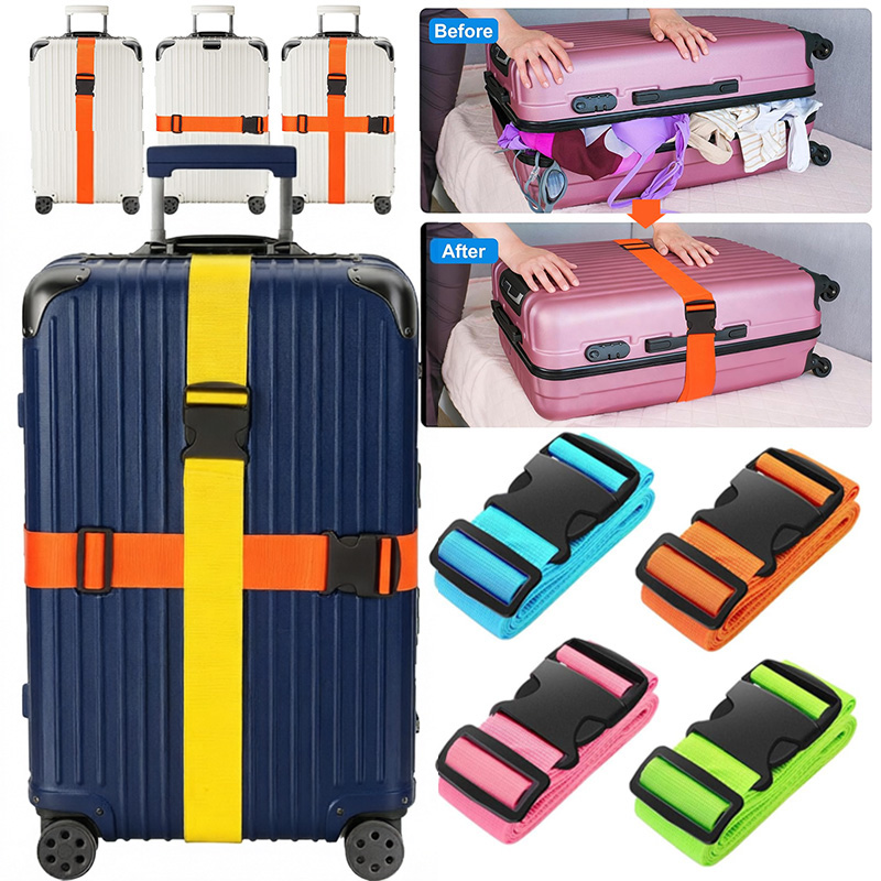NUOVI Cinghie per Valigie a Forma Dritta, Cintura per Bagagli con Fibbia Regolabile, Accessorio da Viaggio, Facilmente Identificabile