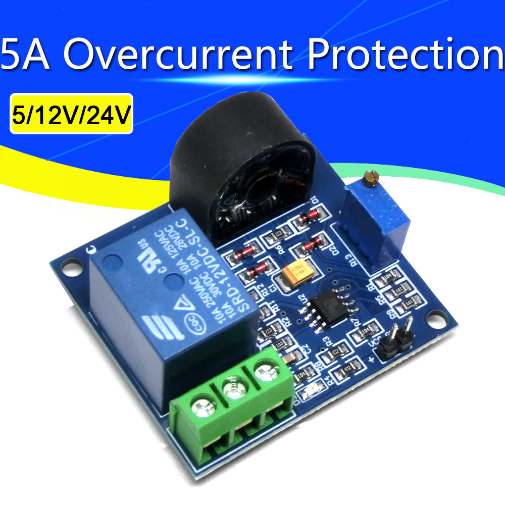 1/5/10 ชิ้น 5A Overcurrent ป้องกันโมดูลรีเลย์ AC Current Detection Board 5 โวลต์/12 โวลต์/24 โวลต์รีเลย์ ZMCT103C Current Transformer