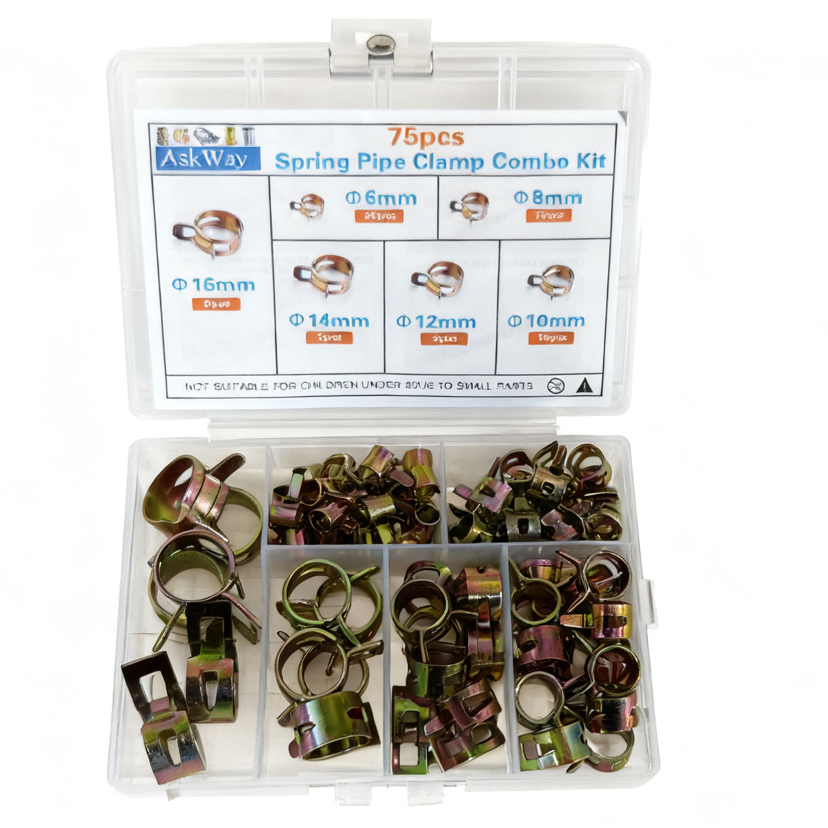 75/190 Stuks 6 Mm-22 Mm Voor Kiezen Brandstof Lente Clip Vacuüm Silicon Slangklem auto Lente Clip Stookolie Water Buis Klem