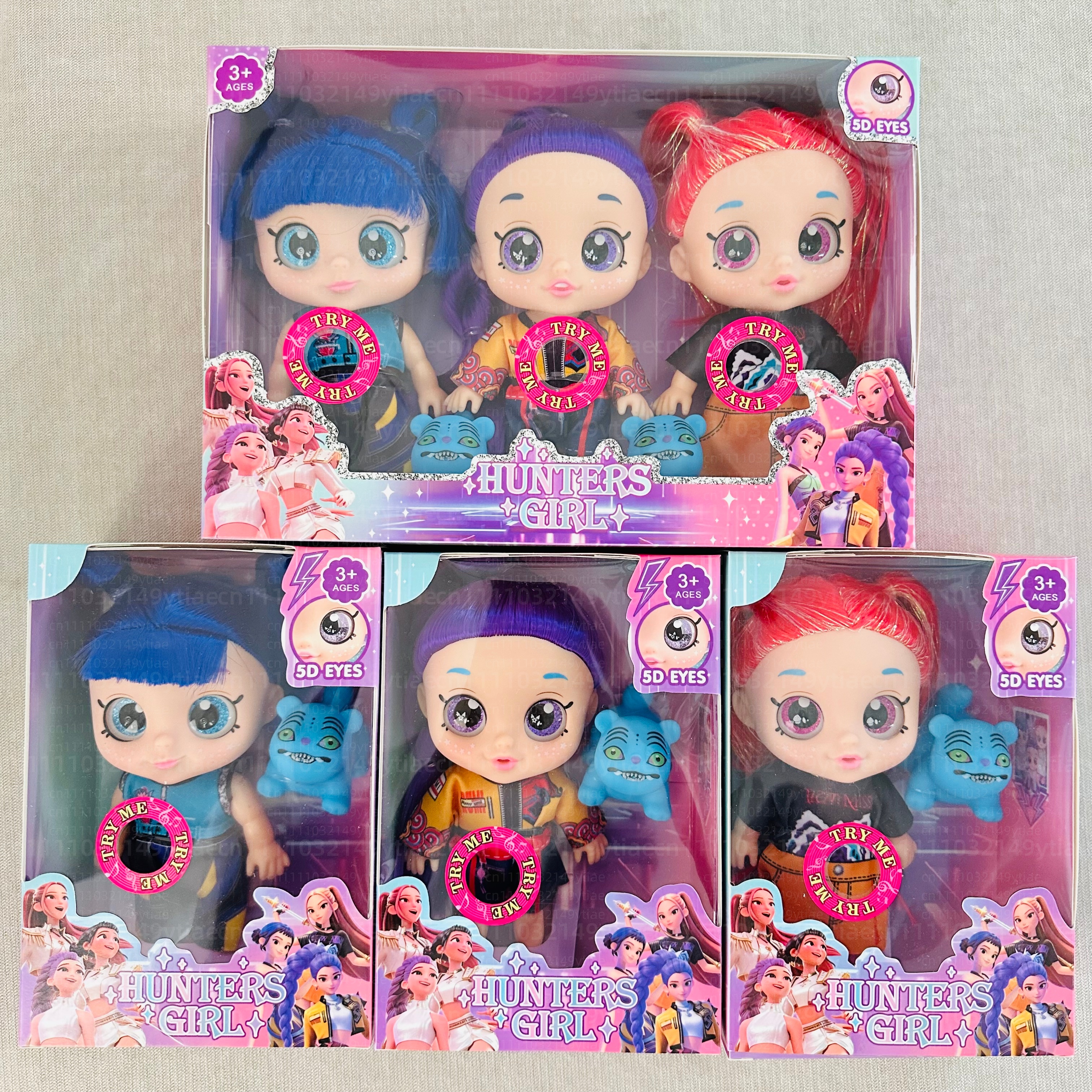 Anime Gilrs Lumi Mila Zoi K-pop Lalki Figurki Akcji Zabawki Winylowe Zestaw 7 Calowe Ruchome Figurki z Muzyką Prezent dla Fanów na Urodziny