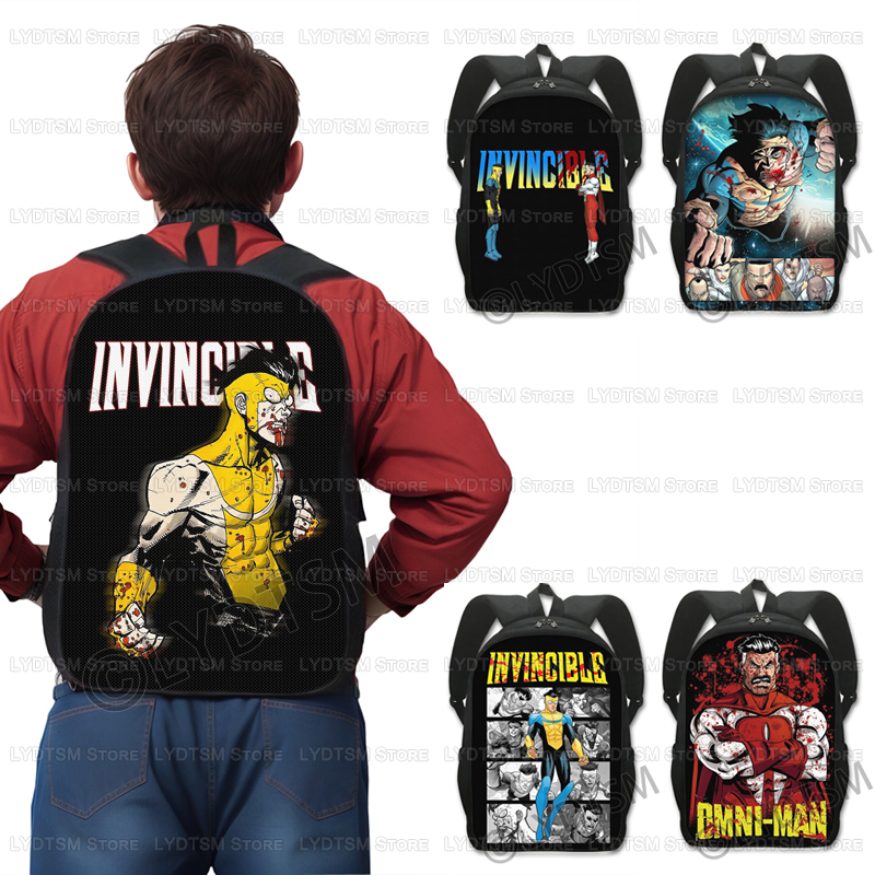 Onoverwinnelijke Hero Print Rugzak Mannen Rugzak Comic Omni Mark Kinderen Schooltassen voor Tiener Dagrugzak Laptop Rugzakken Boekentas