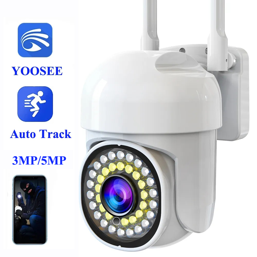 YOOSEE Kamera IP HD 3MP 5MP WiFi Kamera PTZ Zewnętrzna kamera bezpieczeństwa Wifi Wykrywanie ruchu Automatyczne śledzenie Dwukierunkowa kamera IP Audio