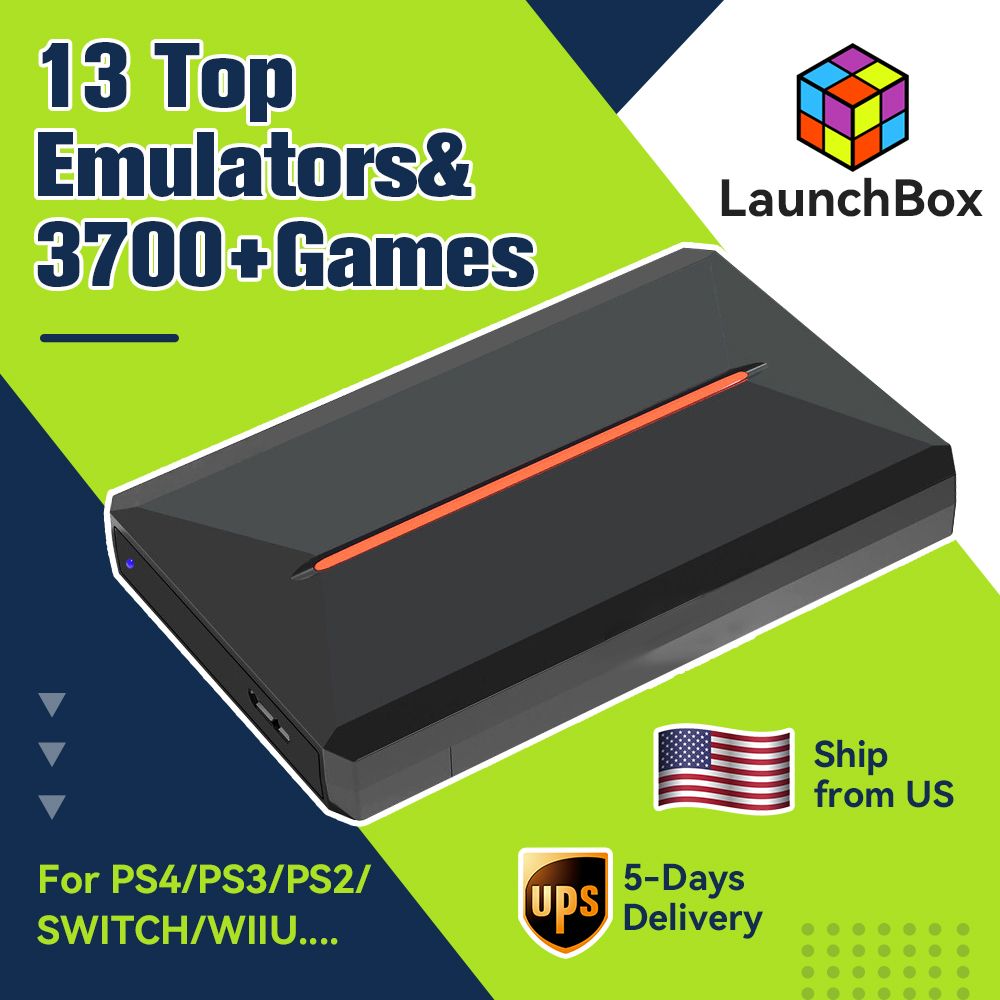 Launchbox Gaming Harde Schijf Retro Game Console Voor Ps4/Ps3/Ps2/Wiiu/Wii/N64/Dc/Ps1 Voor Win Pc/Laptop Met 3760 + Pc/3d Games
