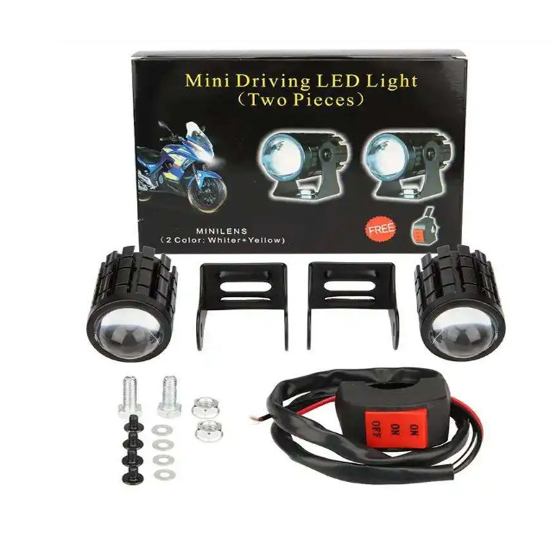 Motorrad Mini Fahr licht Dual Colo für Scheinwerfer Zusatz scheinwerfer Lampe r ATV Roller Moto Nebels chein werfer Zubehör 12V