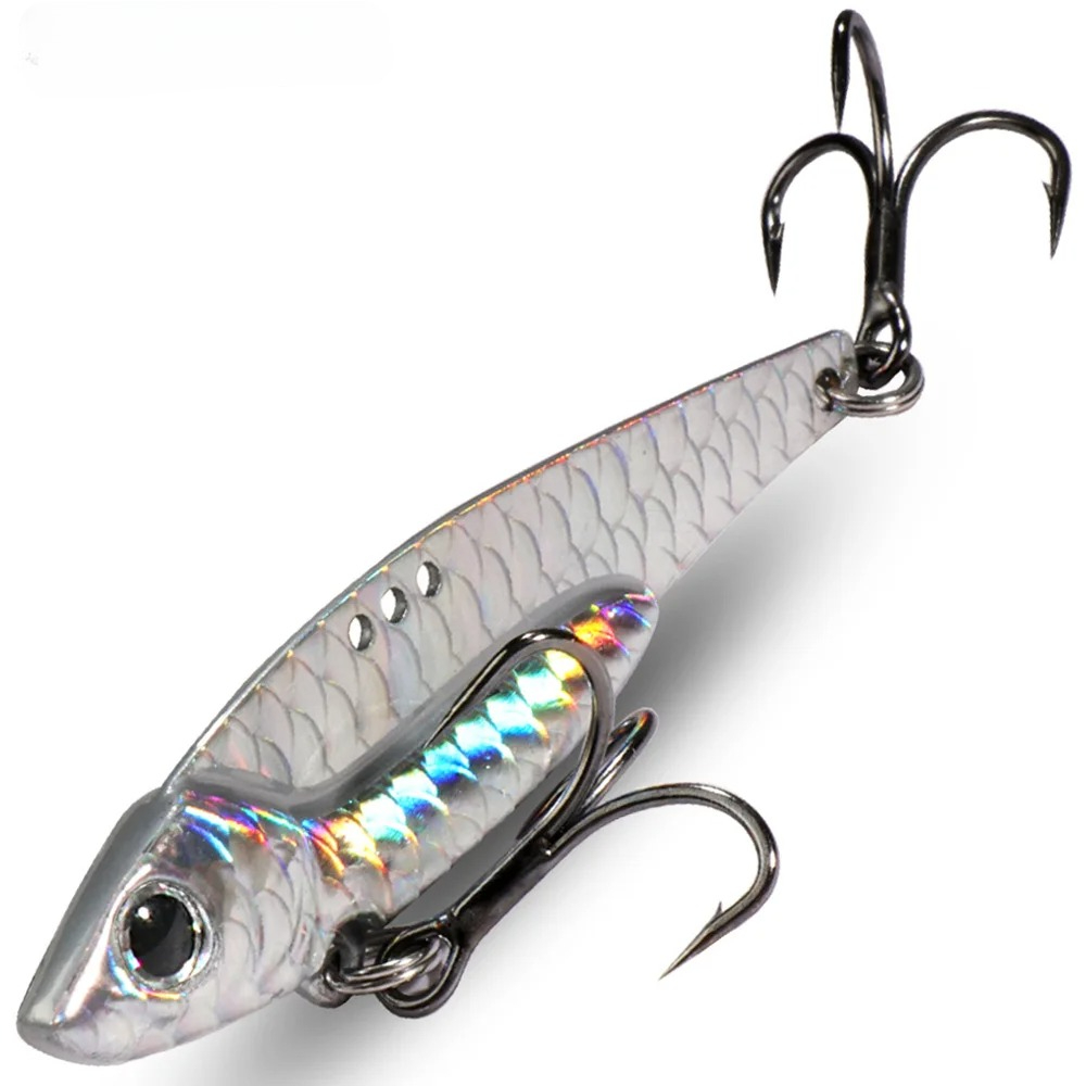 Spinner Spoon Metall-Jigköder 7g 10g 16g 20g VIB Sinkender Spinner mit Dreifachhaken Spinnerbait Pesca Hecht Karpfen Meeresfischen Köder