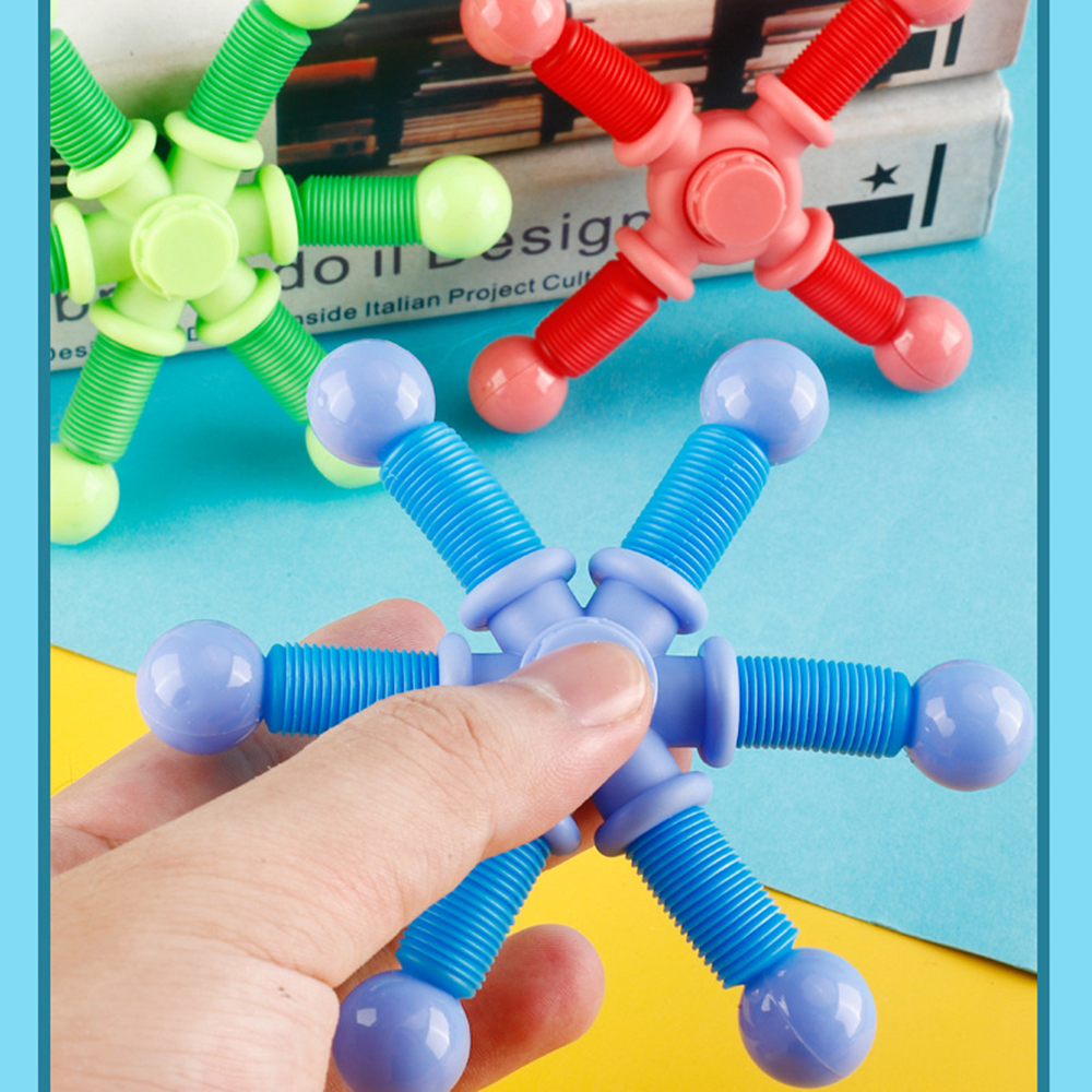 10 buah menyenangkan berbagai teleskopik tabung Fidget Spinner anak pesta ulang tahun hadiah tamu pernikahan hadiah, Natal karnaval hadiah sekolah