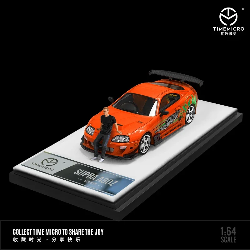 B-M TimeMicro 1:64 Supra A80Z Fast & Furious Paul Walker modelo de aleación pintada con tema