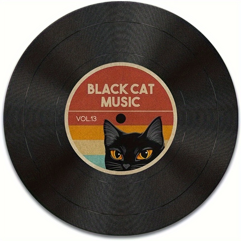 Tapis de souris rond en vinyle Vintage, semelle en caoutchouc antidérapante, design étanche, jeux de bureau, tapis de bureau universel pour ordinateur