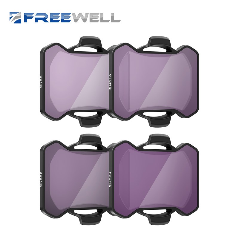 Freewell – ensemble de filtres ND standard, 4 pièces, ND8, ND16, ND32, ND64, pour caméra DJI Avata 2, accessoires de photographie