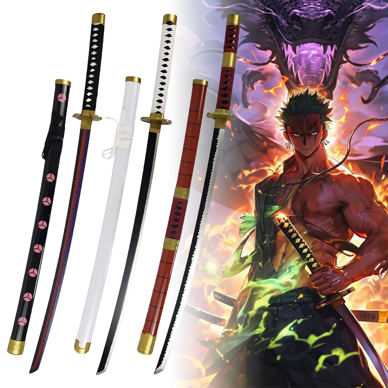 40 inch Roronoa Zoro Katana houten zwaard anime cosplay prop ninja mes echte maat Japanse katana samurai zwaard speelgoed cadeau
