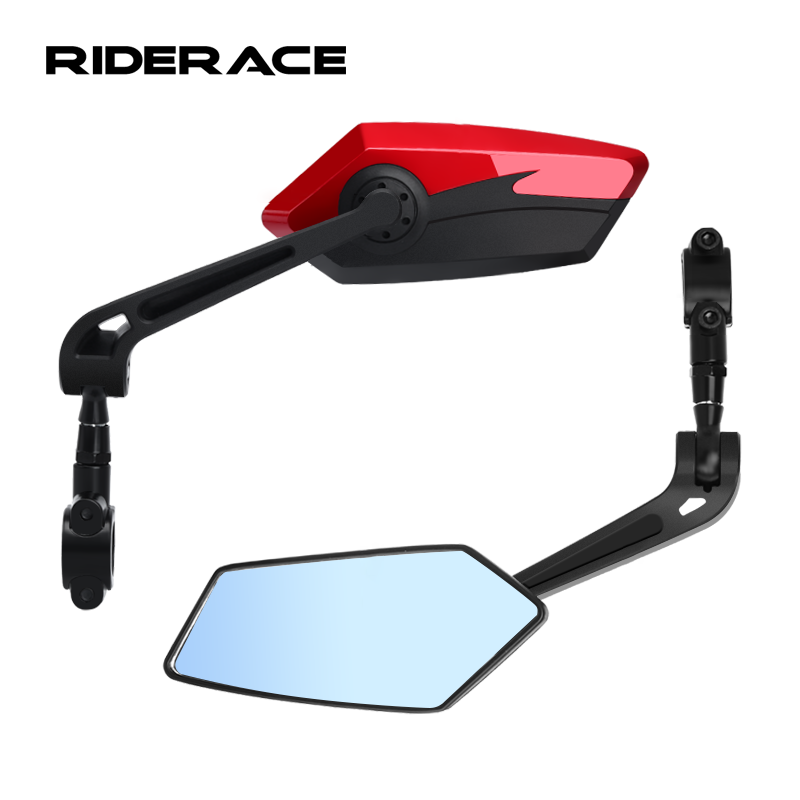 Fahrrad-Rückspiegel, zweifarbig, Weitwinkel-Reflektor, klar, großer Bereich, Fahrrad-Rückspiegel, Radfahren, flexibel, links und rechts