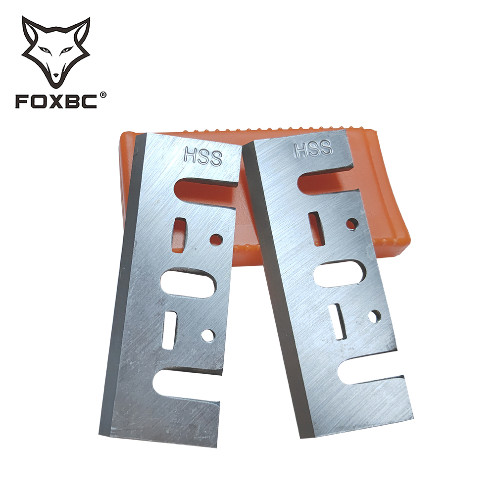 FOXBC 82mm x 29mm x 3mm HSS TCT Planer knife blades 3-1/4" Replacement For Dewalt Makita 1900B Bosch Ryobi 2PCS