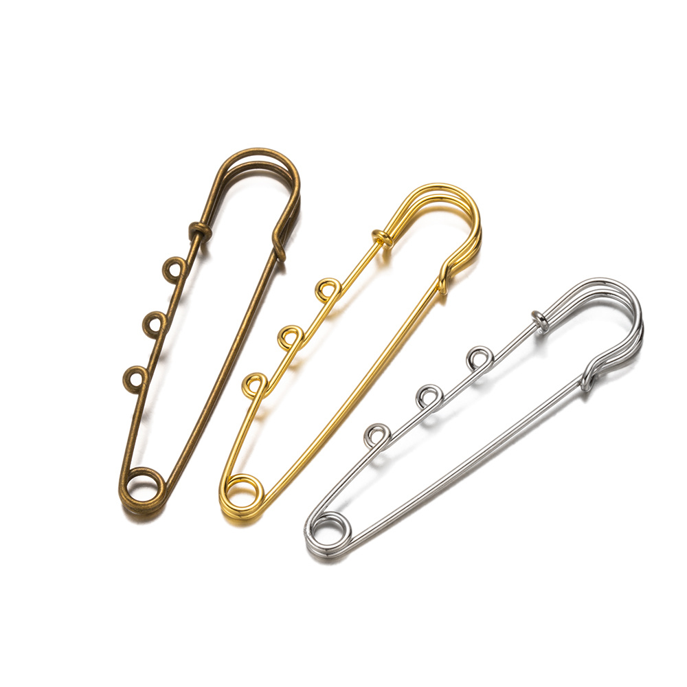 10/20 sztuk 50/65/70mm bezpieczeństwo pracy metalowy szpilka zapięcie 3 otwory dla majsterkowiczów broszka tworzenia biżuterii materiał akcesoria do rękodzieła