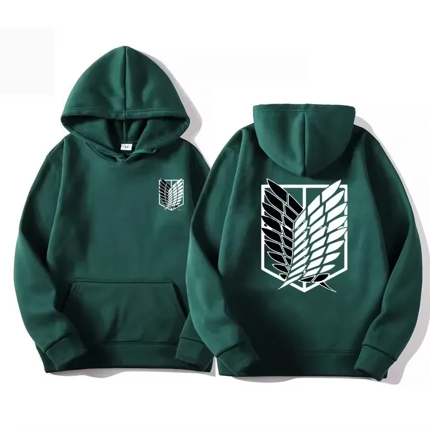 Moletom com capuz Attack on Titan, unissex, elegante, confortável, de corte solto, jaqueta simples de manga comprida.