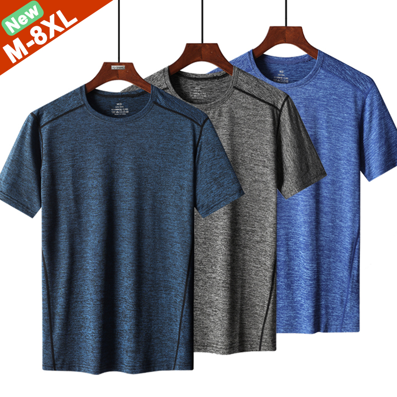 Übergrößen 6XL 7XL 8XL T-Shirts für Herren Sommer Männer T-Shirt Lässiges Basic-Tee Sportliches Oberteil Herrenbekleidung Raglan-Ärmel T-Shirt