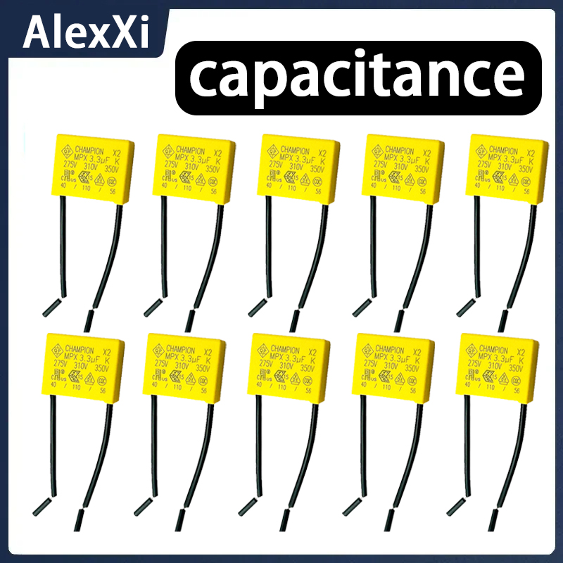 capacitor 3.3UF 275VAC capacitor de segurança flash anti-luz. Adequado para interruptores de toque inteligentes sem ventiladores elétricos neutros, etc.
