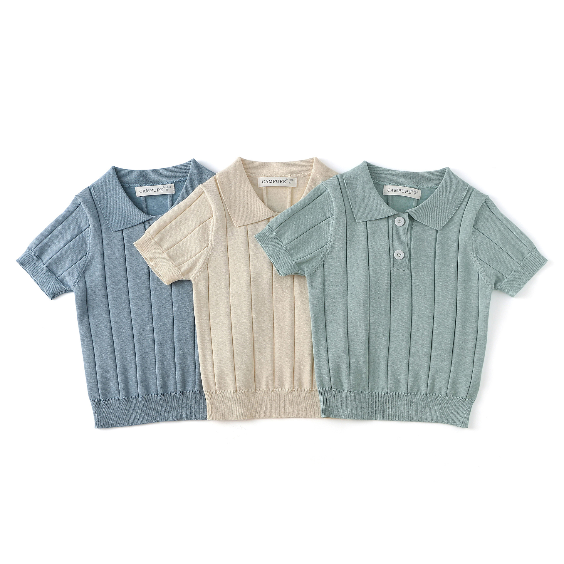 Ropa para Niños de 1 a 8 Años, Camisetas de Verano de Manga Corta Tejidas en Seda de Hielo, Estilo Coreano, Camisetas de Punto para Niños, Camisetas Básicas Informales para Niñas