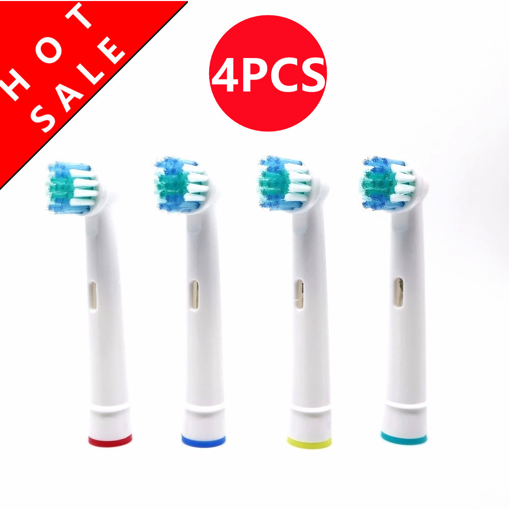 4 cabezales de repuesto para cepillo de dientes eléctrico Oral-B Fit Advance Power/Pro Health/Triumph/3D Excel/Vitality Precision Clean