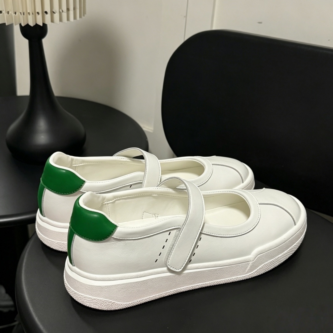 Luksusowe damskie buty, ręcznie robione białe sneakersy w stylu baletowym, z zapięciem na rzepy, na platformie, codzienne buty typu Mary Janes, obuwie, prezenty świąteczne.