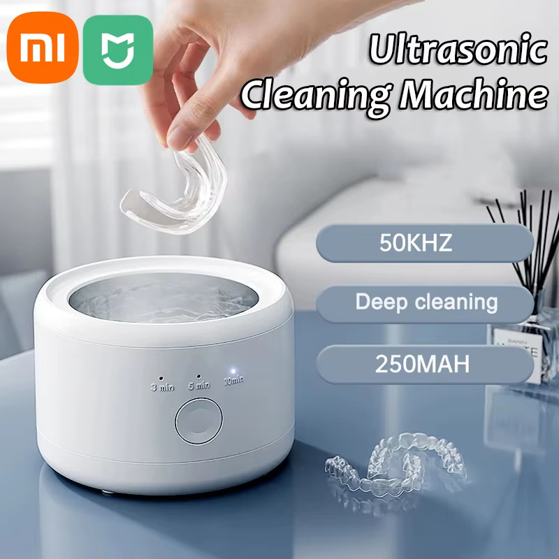 Xiaomi Ultrasonic Electric Braces Cleaner Machine Multi-function Invisible Retainer Denture Jewelry Glasses Makeup Brush Cleaner