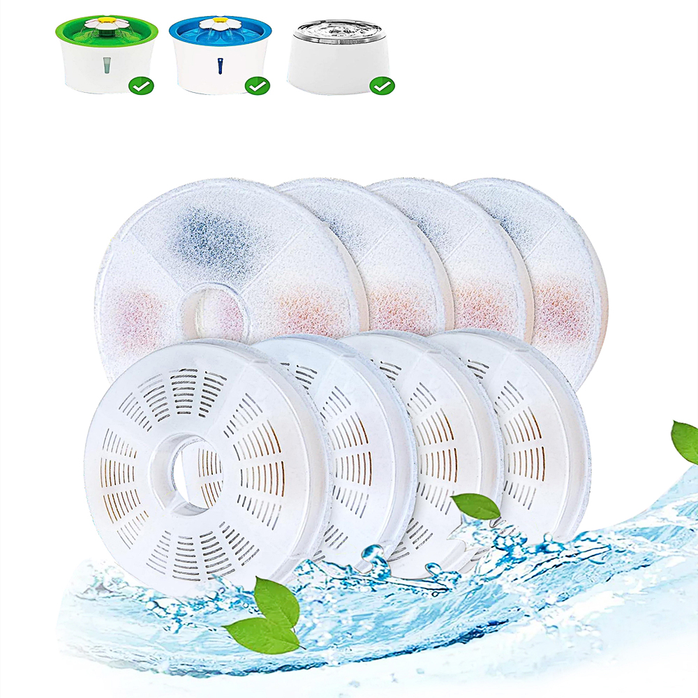 สัตว์เลี้ยงแมวสุนัขน้ําพุDispenserกรองActive Carbonเปลี่ยนกรองเหมาะสําหรับรอบเครื่องป้อนน้ําอัตโนมัติ