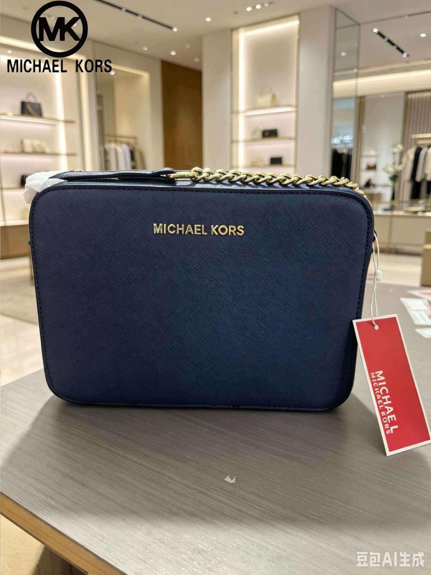 Michael Kors Ole Jet Set 2026 Nieuwe grote dames schouder- en crossbodytas van PVC-leer, klein vierkant