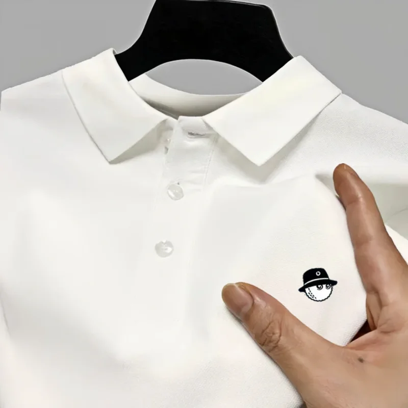 Polo da uomo taglie forti 2026, a maniche corte, in cotone, tinta unita, casual elegante per ufficio, 3XL 4XL