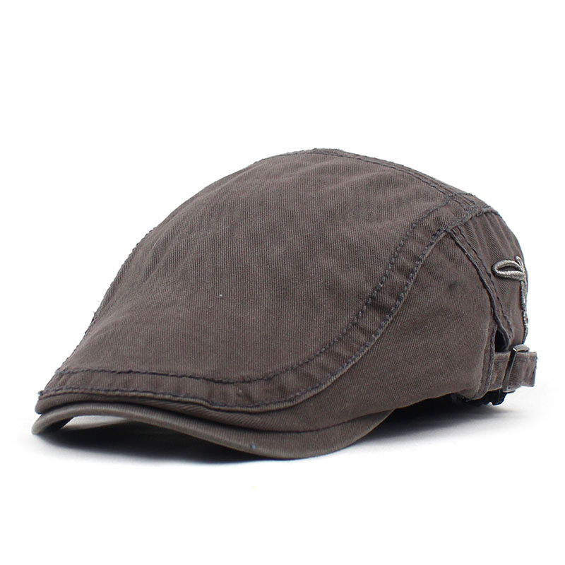 Topi Newsboy Kamuflase Katun Musim Semi 2020 Topi Pet Datar Pria Topi Baret Pelukis Wanita 05