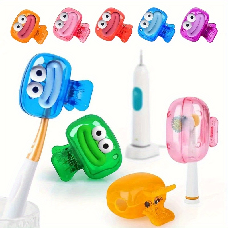 Fundas para cepillos de dientes, Protector portátil para cepillos de dientes, Clips, tapa para cabezal de almacenamiento de cepillos de dientes, para baño, viaje en casa