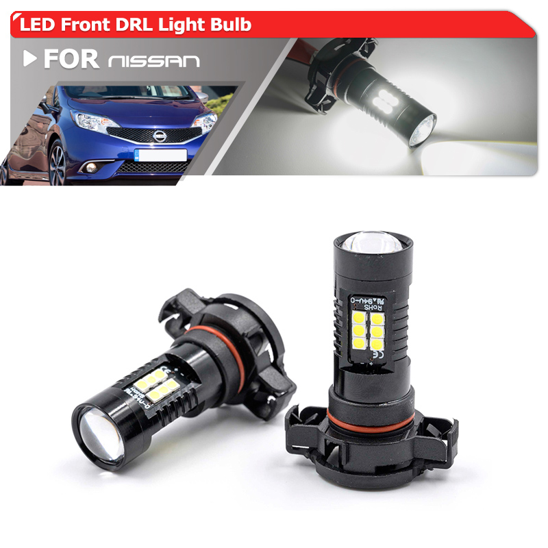 Luci Diurne a LED Canbus per Nissan Pulsar C13, Note E12, E-NV200 Van, 5202 PS19W PS24W H16, Lampadine DRL per Fari Auto