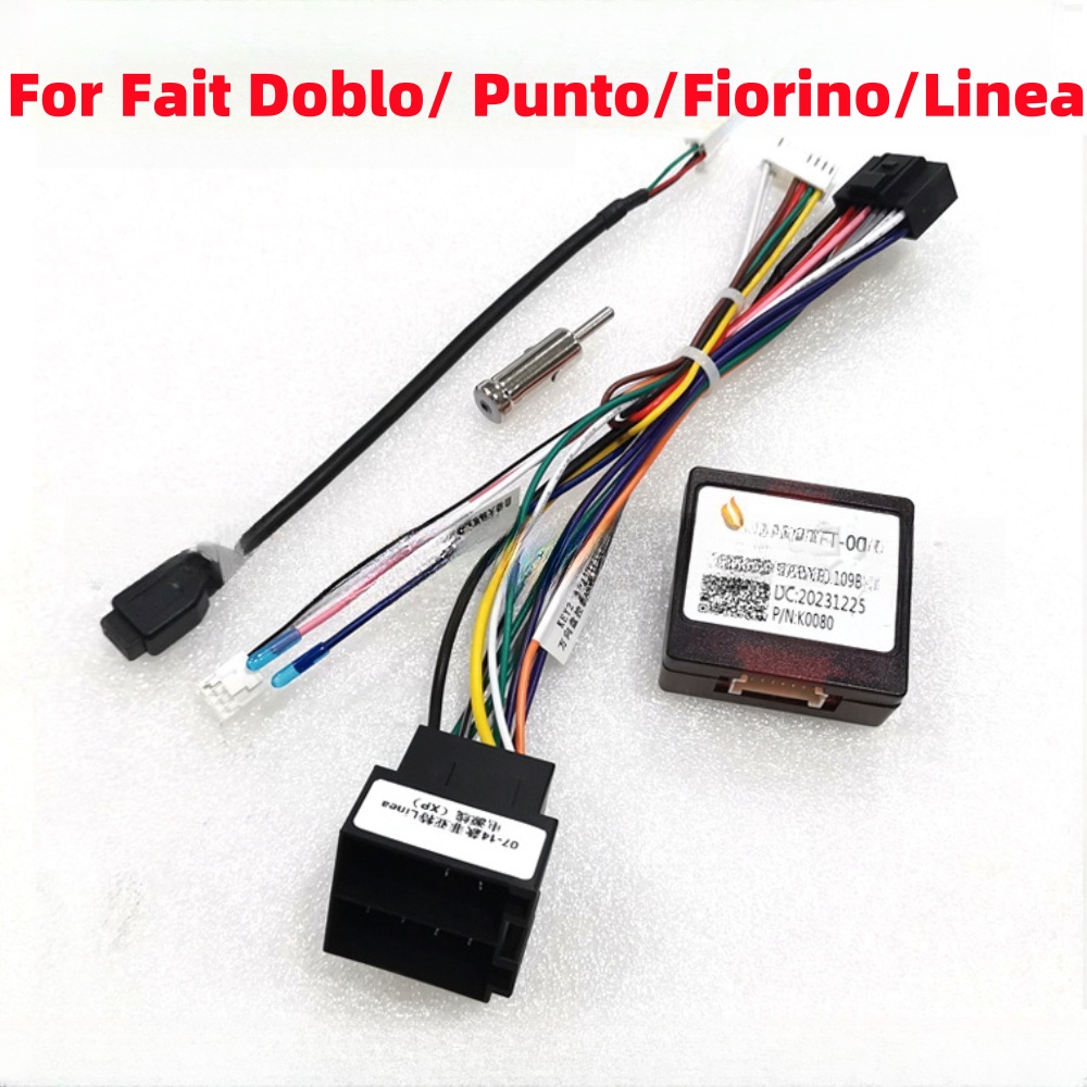 Простой Canbus RP5-FT-001 для Fiat Doblo 500L/Doblo/PUNTO/ FIORINO/Linea Android автомобильный радиоразъем 16-контактный кабель питания