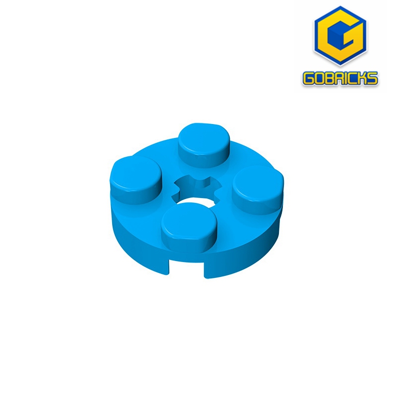 Gobricks GDS-609 płyta 2X2 okrągły kompatybilny z lego 4032 sztuk dzieci DIY edukacyjne do budowania bloki techniczne
