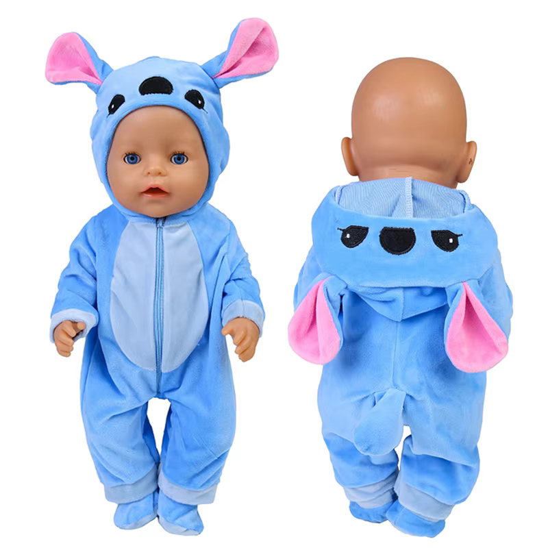 Кукольная одежда 43 см для кукол 17-18 дюймов, кукла Baby Born, милые джемперы, комбинезон, костюм + обувь, теплая одежда на кукле, детский рождественский подарок