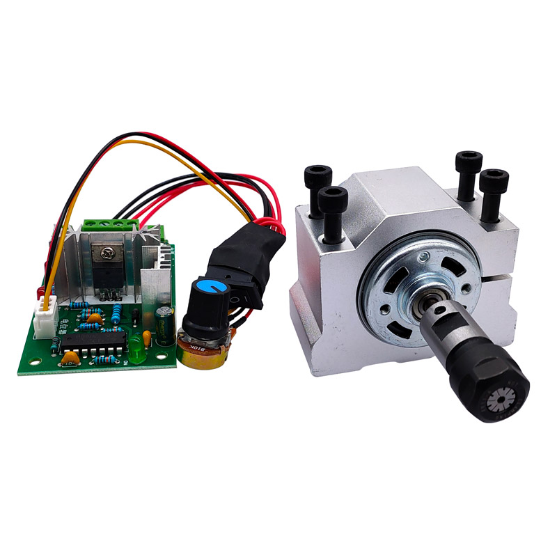 1 combinaison moteur à courant continu 775 12V/24V 15000R PWM contrôleur cc ER11 mandrin 5mm/mandrin à ressort 3.175mm support de moteur de broche 45mm RS775