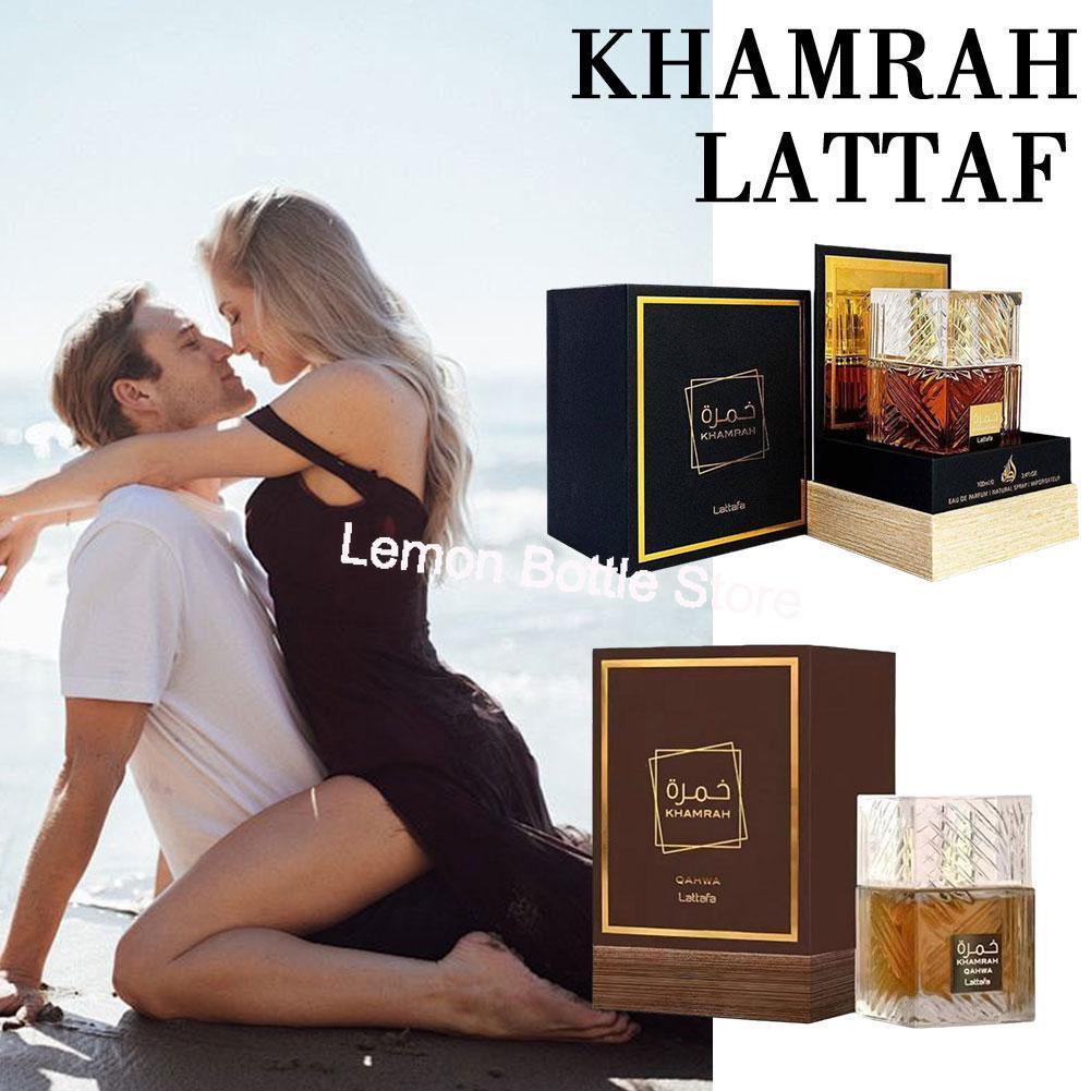 35/100ml Original Khamrah Qahwa 3.4 Oz Eau De Toilette Para Homens E Mulheres Perfume Médio Oriente Árabe Dubai Perfume