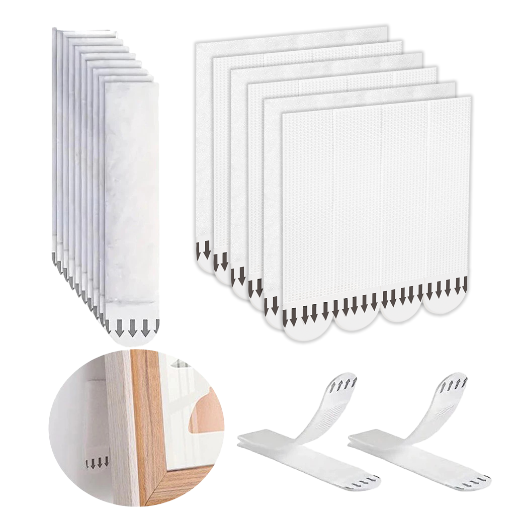 Tiras Adhesivas de Doble Cara para Colgar Cuadros, Cinta Adhesiva con Gancho y Bucle para Montar Marcos de Fotos, Decoración de Pared para el Hogar, Adhesivos DIY